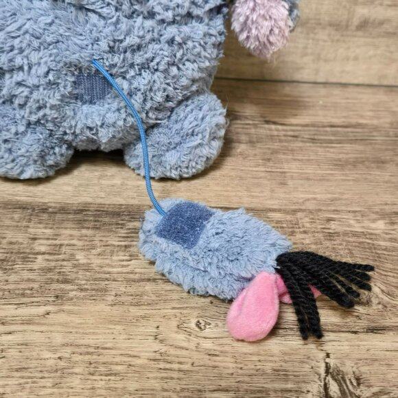 Disney Parks Round Eeyore Baby Plush Stuffed Toy w Detachable Tail Soft Cuddly - Picture 3 of 8